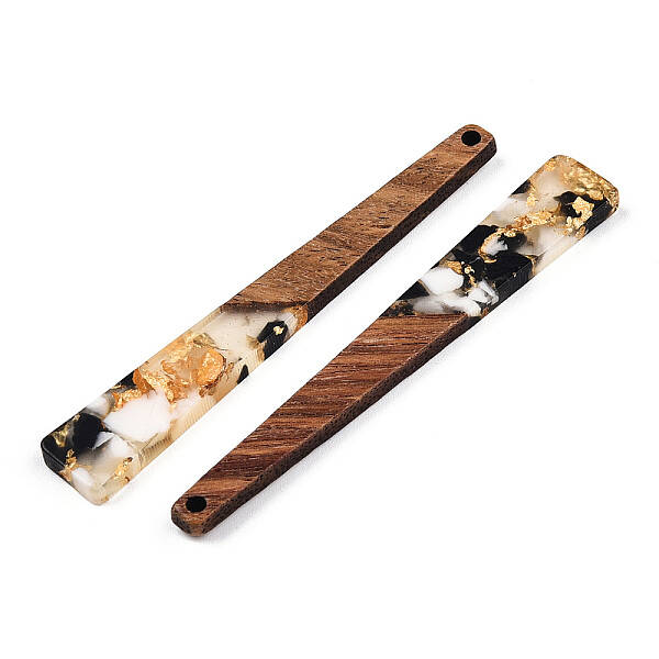 Translucent Resin & Walnut Wood Big Pendants