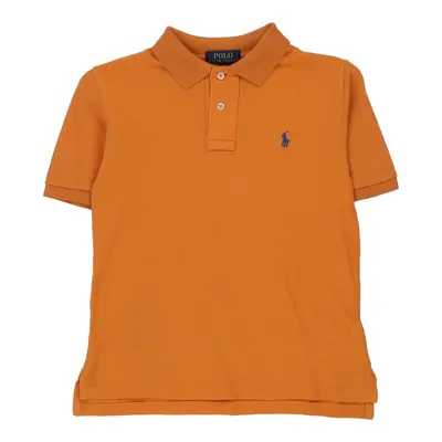 Age 8 Ralph Lauren Polo Shirt - Small Orange Cotton