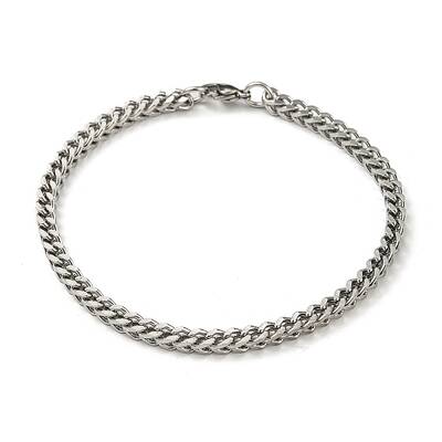 Non-Tarnish 201 Stainless Steel Cuban Link Chain Bracelets