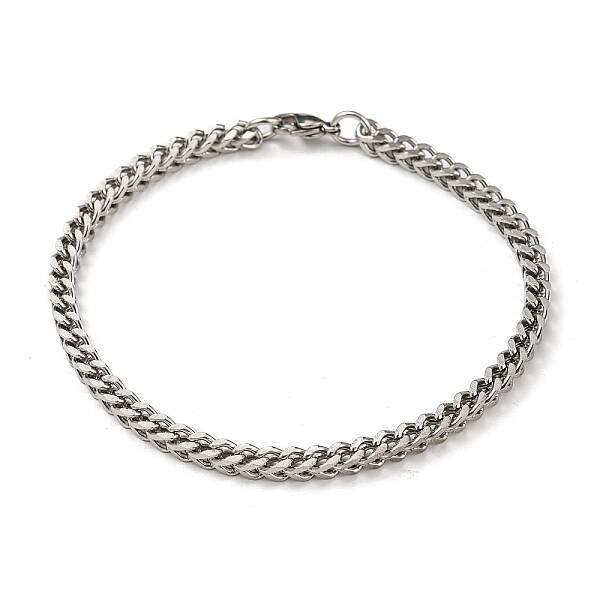 Non-Tarnish 201 Stainless Steel Cuban Link Chain Bracelets