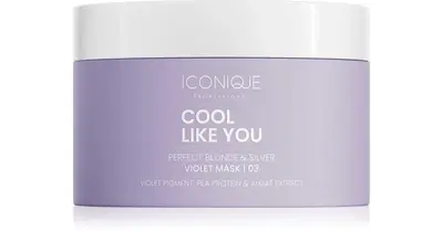 ICONIQUE Professional COOL LIKE YOU Perfect Blonde & Silver Violet maschera for hair neutralizer for yellow tones 200 ml
