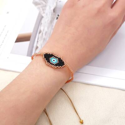 Friendship Evil Eye Loom Pattern Seed Beads Bracelets for Women