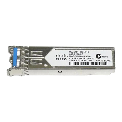 Cisco MA-SFP-1GB-LX10 | 1Gb/s 1000Base-LX Single-Mode Fibre 1310nm 10km Duplex LC Connector SFP (mini-GBIC) Transceiver Modul...