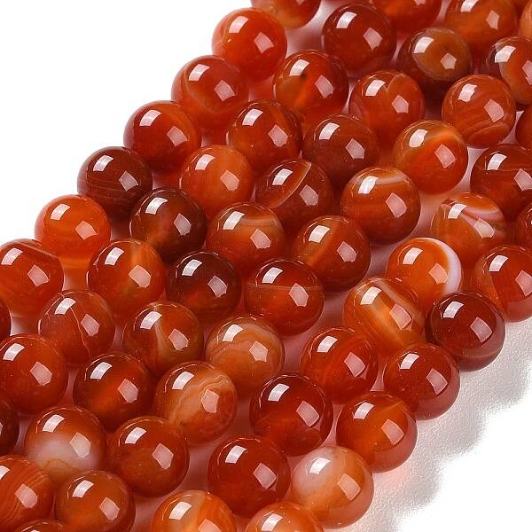 Natural Striped Agate/Banded Agate Beads Strands