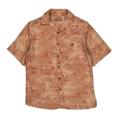 Hawaiian Batik Bay Hawaiian Shirt - Small Orange Rayon
