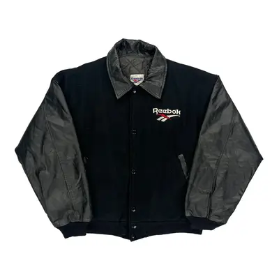 Reebok Varsity Jacket - Medium Black Wool Blend
