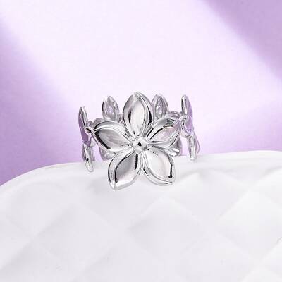 Brass Adjustable Open Cuff Rings for Women