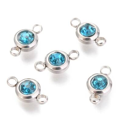 304 Stainless Steel Rhinestone Links Connectors