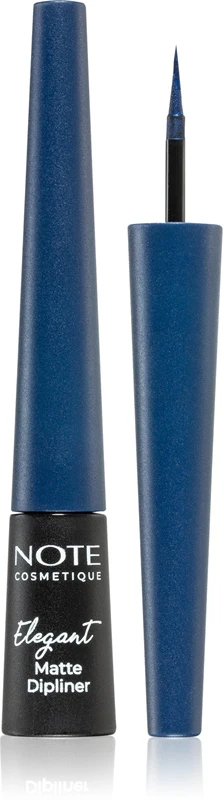 Note Cosmetique Elegant Matte Dipliner liquid eyeliner with matte finish color 03 Navy Blue 2.5 ml