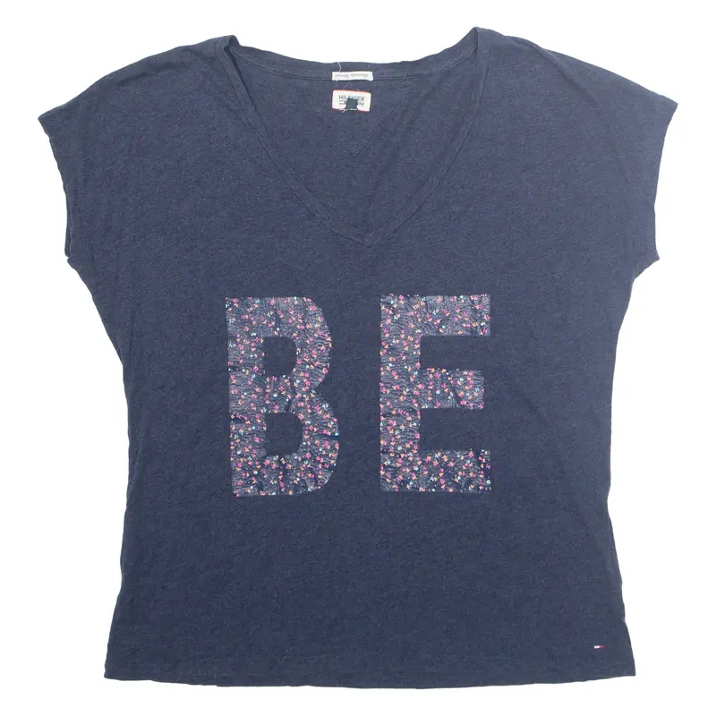 TOMMY HILFIGER Be Cool Womens T-Shirt Blue Sleeveless XS