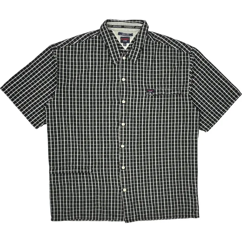 Tommy Jeans Check Shirt - 2XL - Black Cotton
