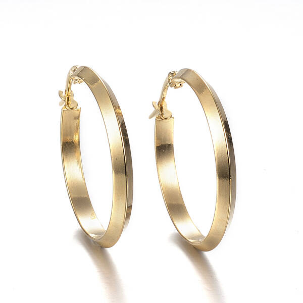 304 Stainless Steel Hoop Earrings