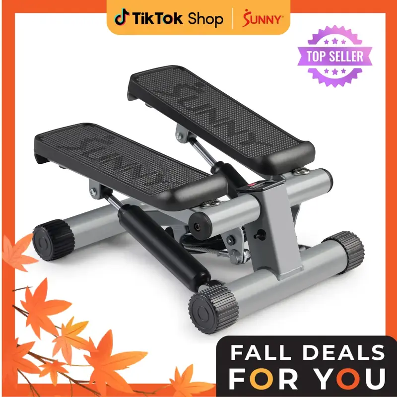 Mini Stepper w/ Resistance Bands - Compact Home Cardio Work Out Machine, Max 300 LBS Capacity, Stair Stepper, Squat Trainer, ...