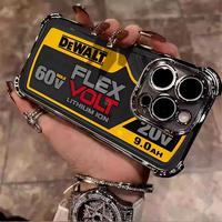 Personalized and minimalist industrial style hardcore phone  Suitable for iPhone 16/15/14/13/12/11 Pro Max Plus electroplated...