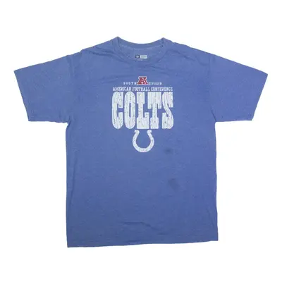 NFL Indianapolis Colts Football T-Shirt Blue Short Sleeve Mens L