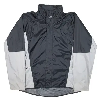ADIDAS Mens Track Jacket Black Hooded M