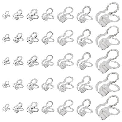 84pcs 7 styles U-Shaped 304 Stainless Steel Clasp