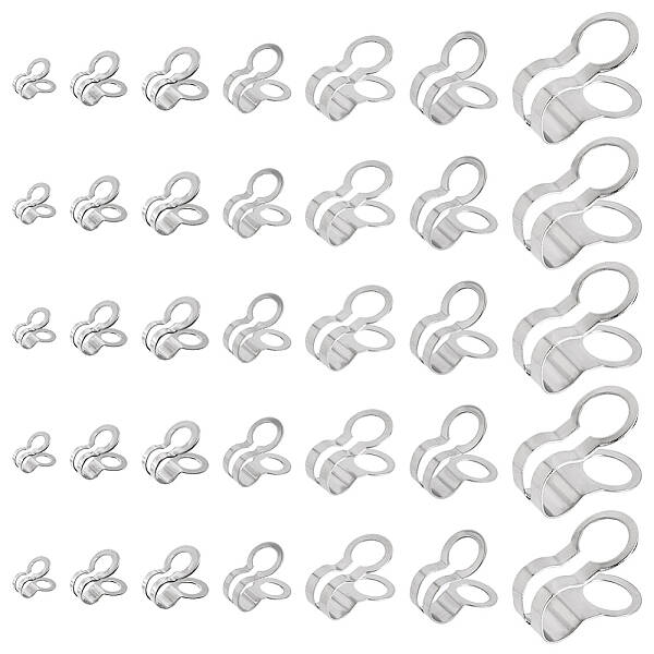 84pcs 7 styles U-Shaped 304 Stainless Steel Clasp