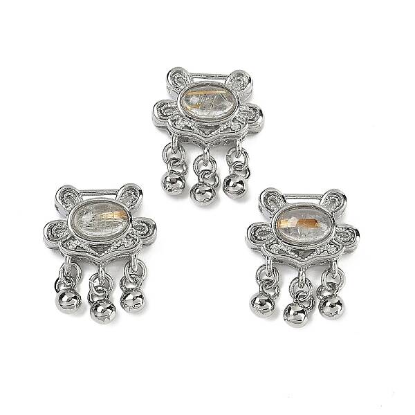 Natural Gold Rutilated Quartz Pendants