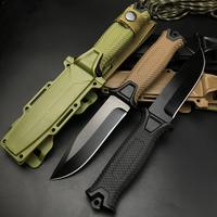 Outdoor Knife,Outdoor Straight Knife With Scabbard,Outdoor Survival,Belt-Mounted,High Quality Steel,Reinforced Nylon Handle A...