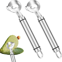 2-Pack Nopal Cactus Peeler Tool | Stainless Steel Thorn Scraper & Spoon | Easy Prep for Prickly Pear & Nopales