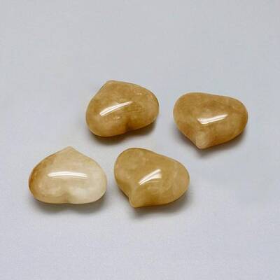 Natural Yellow Aventurine Heart Palm Stone