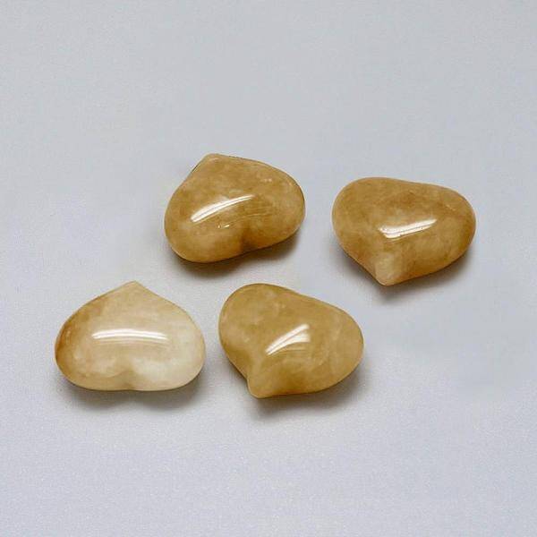 Natural Yellow Aventurine Heart Palm Stone