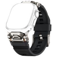 Rugged Sport Band Compatible for Apple Watch Ultra 2 49mm 46mm 45mm 44mm 42mm, Silicone Sport Strap for iWatch Series 10/9/8/...