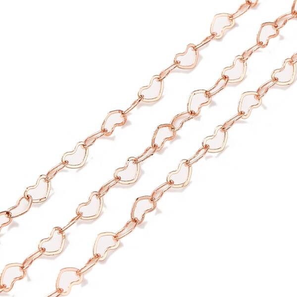 Brass Heart Link Chain
