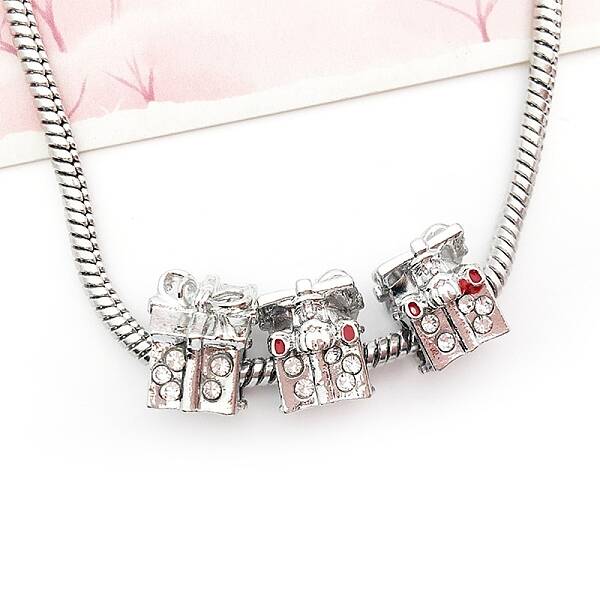 Alloy Rhinestone European Beads