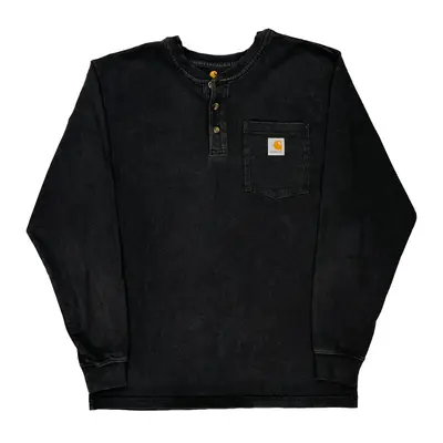 Carhartt Long Sleeve T-Shirt - Medium Black Cotton
