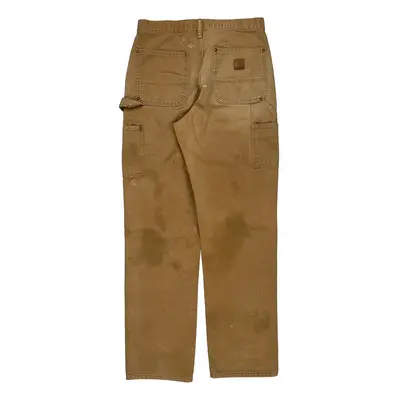 Carhartt Double Knee Carpenter Trousers - 32W 33L Brown Cotton | Size: 32″ waist
