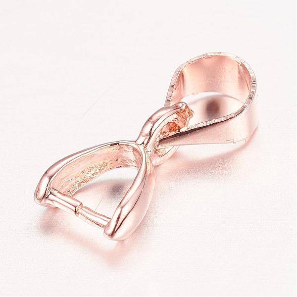 Real Rose Gold Plated Brass Pendant Pinch Bails