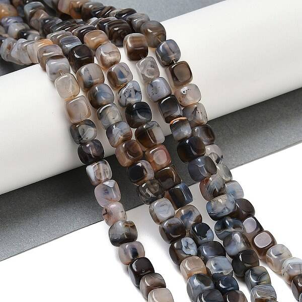 Natural Dragon Veins Agate Beads Strands