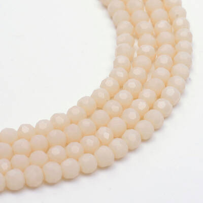 Opaque Solid Glass Bead Strands