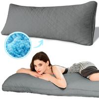 【Summer Gift】ELNIDO QUEEN  Grey Memory Foam Body Pillow,support pillow Full Large Body Pillows for Adults, Firm & Fluffy ...