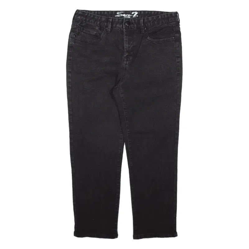 SEVEN7 Jeans Black Denim Regular Straight Womens W31 L24