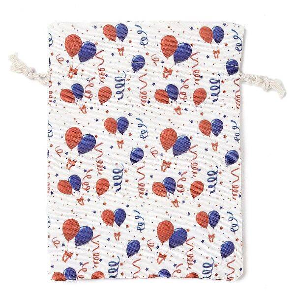 Christmas Theme Cloth Printed Storage Bags