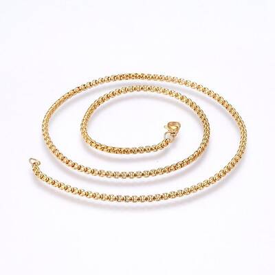 304 Stainless Steel Box Chain Necklaces