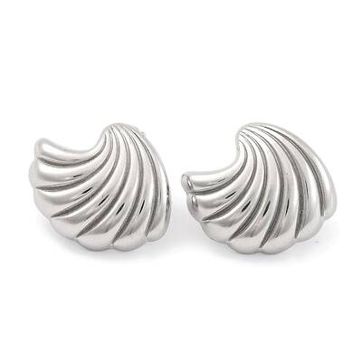 Non-Tarnish Shell Shapes 304 Stainless Steel Earring for Women