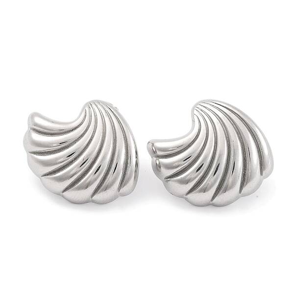 Non-Tarnish Shell Shapes 304 Stainless Steel Earring for Women