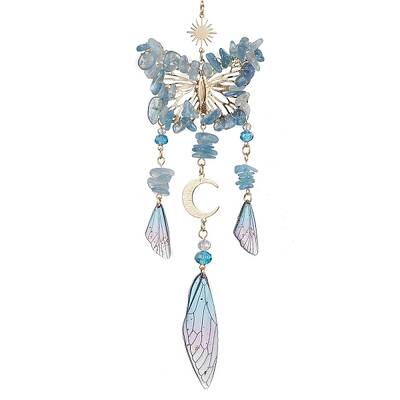 Natural Aquamarine and Resin Pendant Decorations