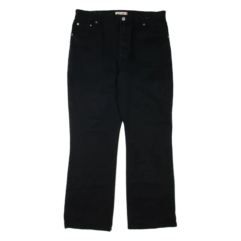 LEVI'S Womens Jeans Black Relaxed Bootcut W36 L32