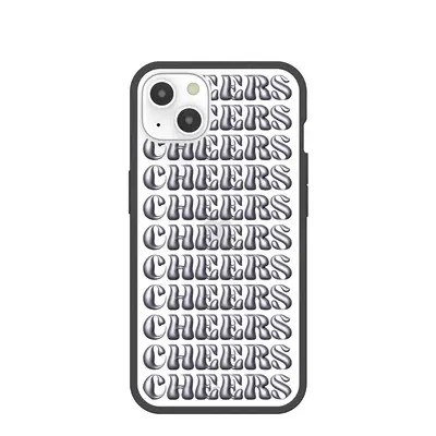 Clear Cheers iPhone 13 Case With Black Ridge