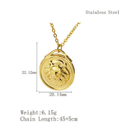 Stylish Stainless Steel Lion Pendant Necklaces for Women