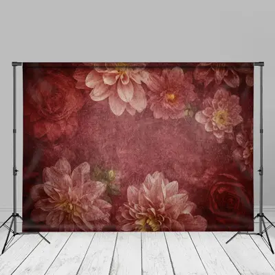 Pink Hot Floral Abstract Fine Art Backdrop For Photo - Aperturee