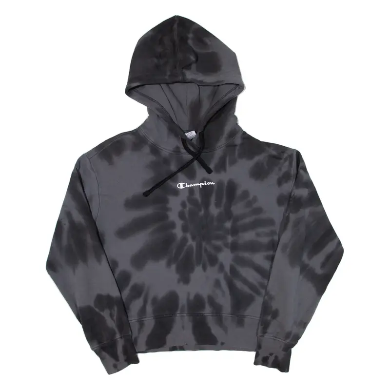 CHAMPION Cropped Mens Grey Hoodie L