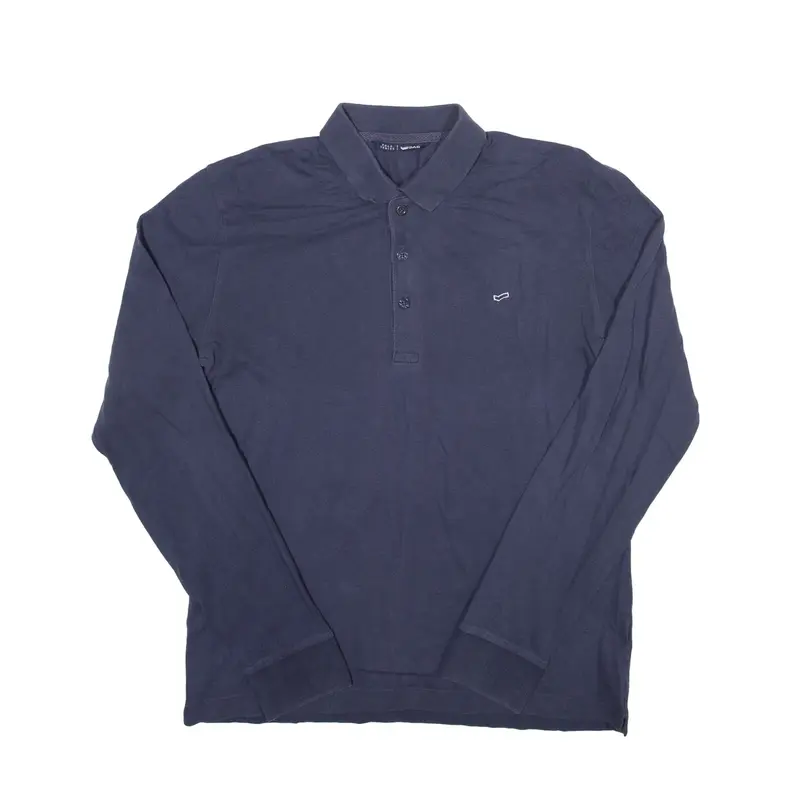 GAS Polo Series Polo Shirt Grey Long Sleeve Mens S