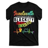 Men Juneteenth-Blackity-Heartbeat-Black-History-African-America-T-Shirt_ Hip-Hop Daily Casual  Cotton T-Shirt