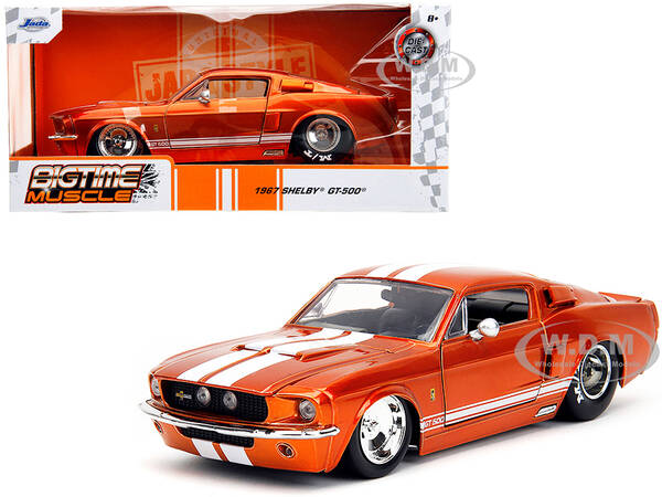 1967 Ford Mustang Shelby GT500 Candy Orange with White Stripes \